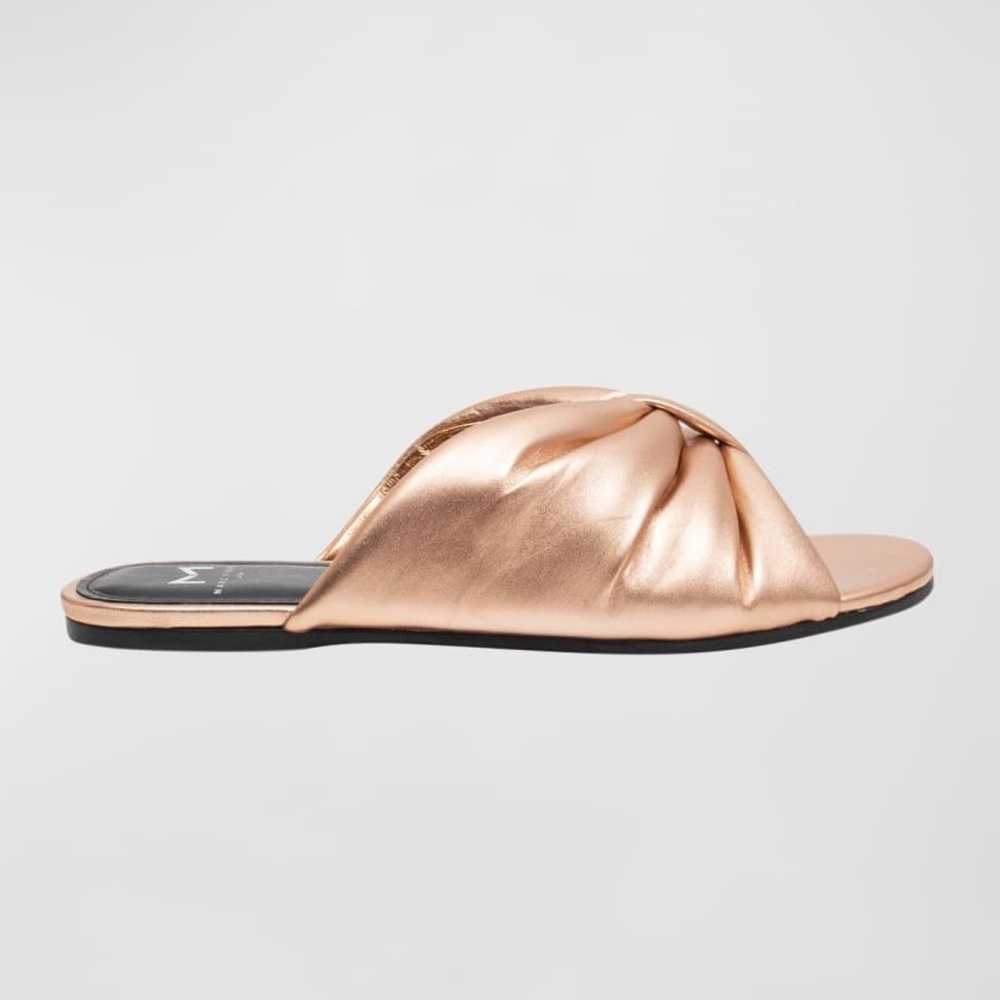 Marc Fisher Rose Gold Slide Sandals